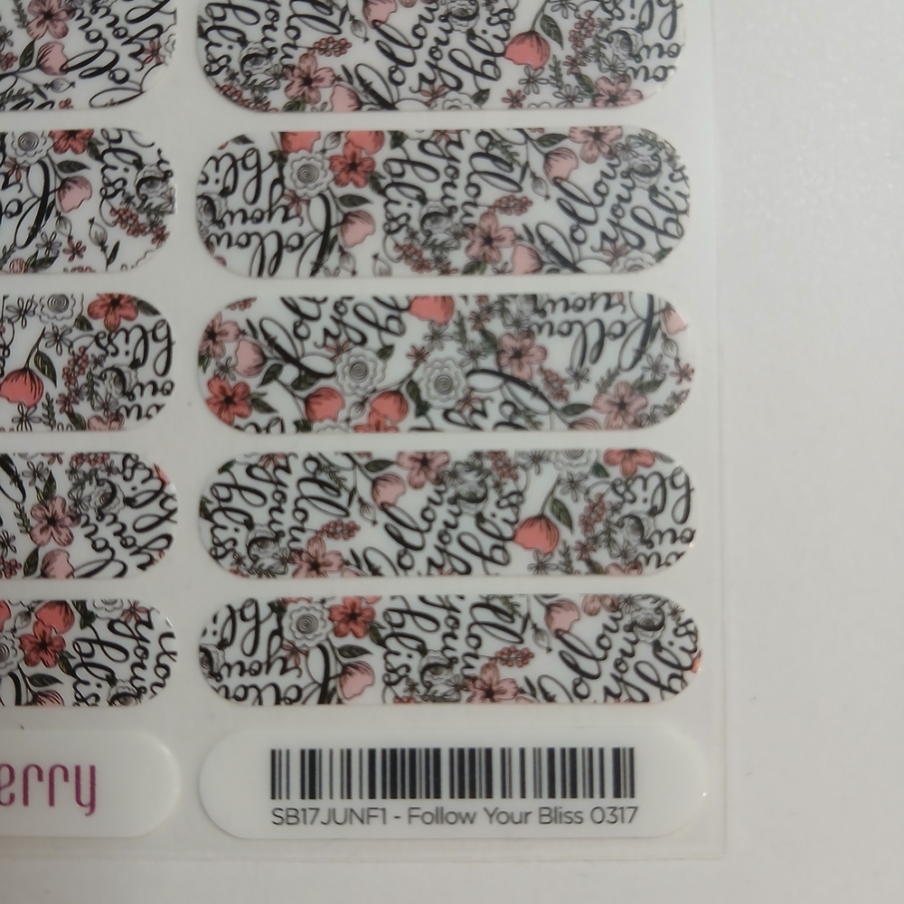 Jamberry Nail Wraps with Black and Pink Design - Picture 3 of 4